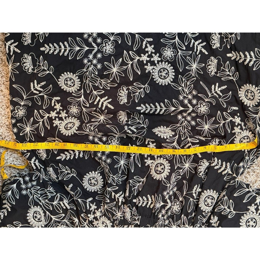Chepé NWT Black Floral Off Shoulder Dress Italy Boho Romantic Mini Puff Sleeve - Picture 7 of 8